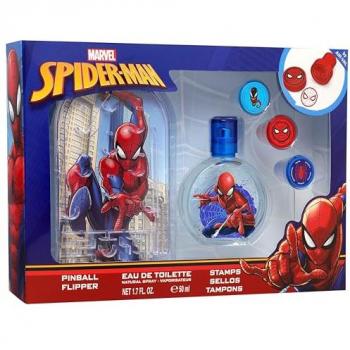 Set de Regalo Spider-Man Eau De Toilette 50 ml con Pinball y Sellos