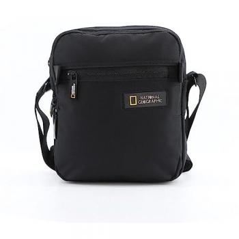 Bandolera de nylon negra National Geographic con doble compartimento