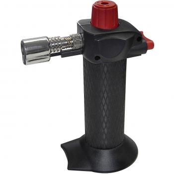 Fackelmann Soplete Flambeador, Mechero Soplete Gas para Flambear, Quemador de Gas para Gratinar, Apto para Gratinados, Salsa, Flambeados y Crema Catalana, Color Negro, 14x10 cm, 1 pz