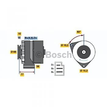 Alternador Bosch 0 986 031 400