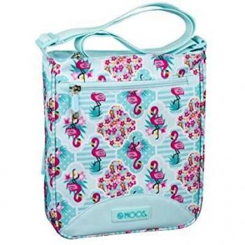 Safta Bandolera Moos Flamingo Turquesa Oficial con Bolsillo Exterior 210x45x250mm