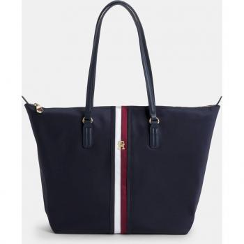 Bolso Hombro Azul Marino TH Metalizado