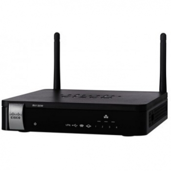 Router multifunzione Cisco RV130W VPN Wireless-N con supporto 3G/4G e 4x Lan Ports 10/100/1000, nero