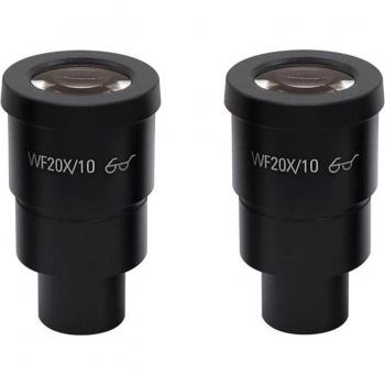 Microscopio Estéreo Binocular 20X con Oculares Negros de Campo Extremo