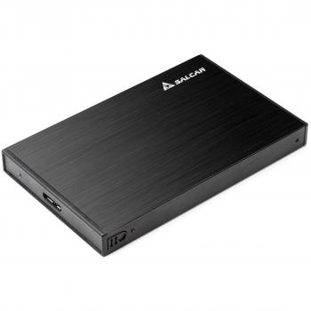 SALCAR Aluminum External Case for 2.5 SATA SSD HDD Hard Disk Drive USB 3.0 Port UASP SATA III Compatible with Windows and Mac Systems (Black)