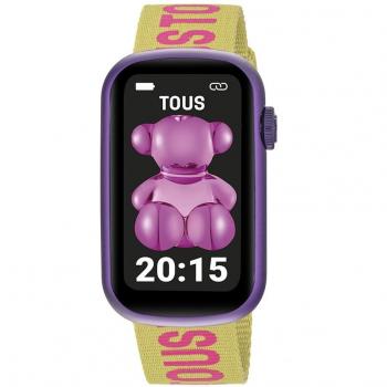 Reloj inteligente Tous T-Band con correa de nylon y silicona fucsia