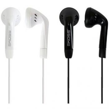 Koss KE7 Cuffie Stereo Cablate Nero e Bianco