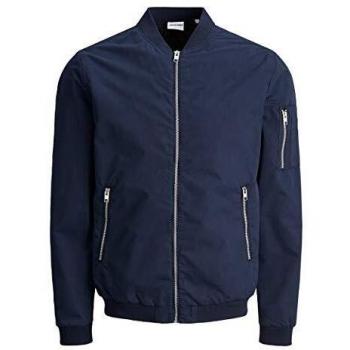 Jack and Jones Hombre Bomber Chaqueta 2 Bolsillos Regular Azul Marino Blazer XL