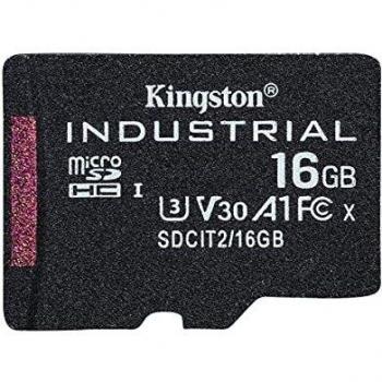 Kingston industrial memoria micro sdhc 16gb a1 video class v30 uhs-i u3 classe10 uhs-i black
