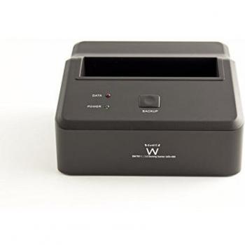 Stazione di ancoraggio USB 3.0 Ewent per HDD SATA da 2.5/3.5, Nero