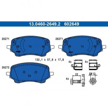 Pastilhas de freio ATE 13.0460-2649.2