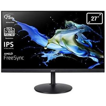 Acer CB272bmiprx Monitor Professionale FreeSync 27 Display IPS Full HD, 75 Hz, 1 ms, 16:9, VGA, HDMI 1.4, DP 1.2, Lum 250cd/m2, Speaker Integrati, Regolazione in Altezza, Cavo HDMI Incluso