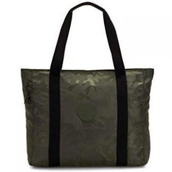 Kipling ASSENI, Bolsa Tiempo libre y sportwear Mujer, Verde (SATIN CAMO), Única