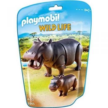 Hippopotame et Son Petit Playmobil