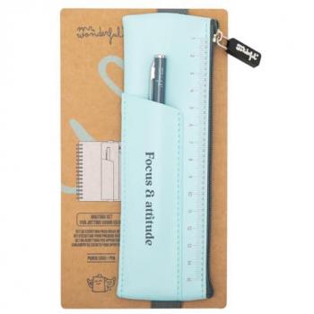 Set de escritura azul Mr. Wonderful: Enfoque y actitud