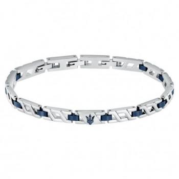 Maserati Pulsera de Acero, IP Azul, Colección Iconic