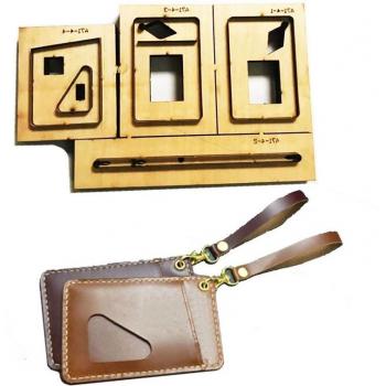 Regla de Hoja de Acero Japonés Llavero Bolsa de Tarjeta