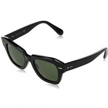 Ray-Ban State Street Lentes Oscuros, Negro/Verde, 49 para Mujer