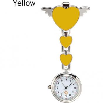 Reloj de bolsillo para enfermera con broche de ángel