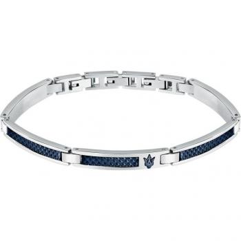 Pulsera Maserati Hombre Acero IP Azul – Colección Iconic
