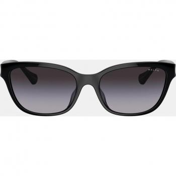 Gafas de sol Ralph by Ralph Lauren, modelo cat eye, color negro, con detalle de la marca en las varillas