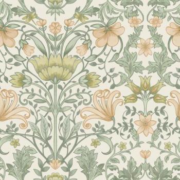 Holden Décor Papier Peint Floral Vintage Crème/Ocre