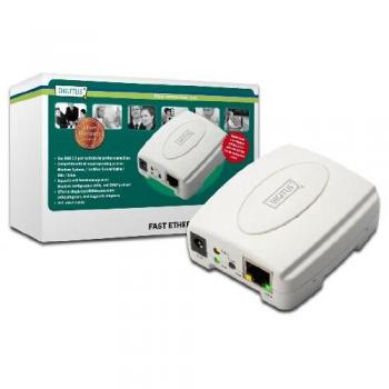 Stampante server USB 1 porta con connettori RJ45 femmina e USB A femmina
