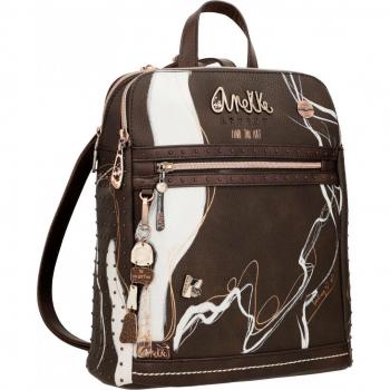 Mochila Anekke Shodō Marrón con Dos Compartimentos