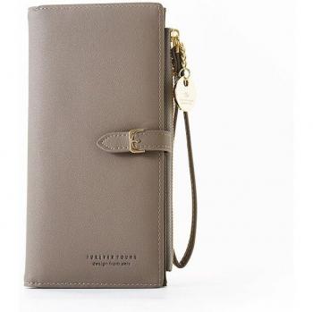 Cartera Elegante de Piel Sintética con Cremallera