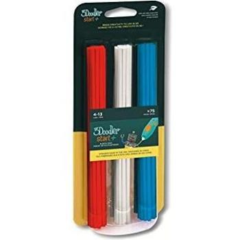3Doodler Start Mix 1 Filamento PLA Rosso, Bianco, Blu 75 pz