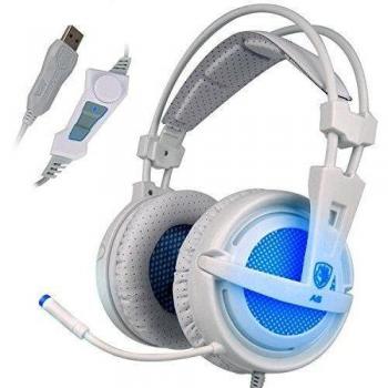 Sades A6 Pro 7.1 Surround Sound stereo PC Gaming Headset cuffie ad archetto con microfono alta sensibilità USB plug