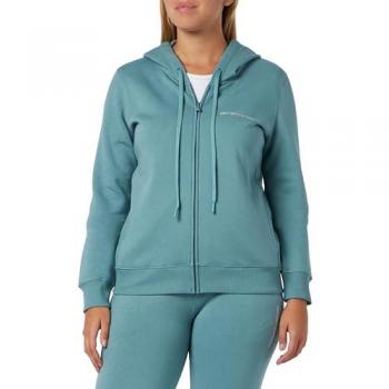 Chaqueta de chándal mujer Emporio Armani ICONIC TERRY, cremallera y capucha, algodón