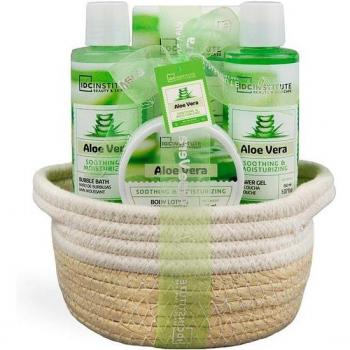 Set de Regalo Cesta Cosmética 4 Piezas de Aloe Vera,