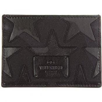 Valentino Tarjetero Piel Hombre Nuevo Camustar Negr