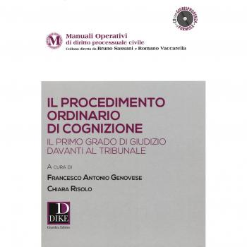 Il procedimento ordinario di cognizione. Il primo grado di giudizio davanti al tribunale. Con CD-ROM