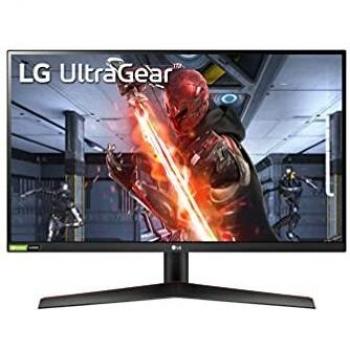 LG 27GN600 UltraGear Gaming Monitor 27 Full HD IPS 1ms HDR 10, 1920x1080, G-Sync Compatible e AMD FreeSync Premium 144Hz, HDMI 2.0 (HDCP 2.2), Display Port 1.4, Uscita Porta AUX, Flicker Safe, Nero