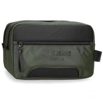 Pepe Jeans unisex. 7064442 Neceser Bromley dos compartimentos verde