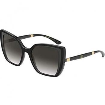 Dolce & Gabbana Gafas de Sol DG MONOGRAM DG 6138 Negro Gris/Gris Sombreado 55/18/145 mujer