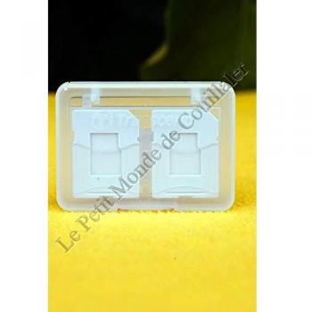 Custodia per 4 schede SD/micro SD con cover rigida e portabiglietti [88-0164]