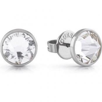 Pendientes Guess hombre FRONTIERS JUME01343JWSTT-U acero inoxidable plateado cristal transparente