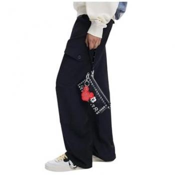 Bandolera Mujer Desigual Mickey Rock Dortmund Baby – Monedero de Tachas Negra