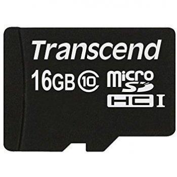 Scheda MicroSDHC 16 GB Transcend TS16GUSDC10 – Classe 10