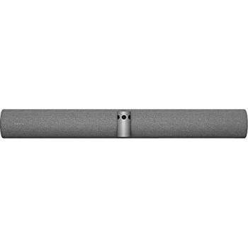 Jabra PanaCast 50 Panoramic 4K Barra video, soluzione per videoconferenze per sale piccole e medie, con campo visivo a 180 gradi e 8 microfoni, alimentatore UE, Grigio