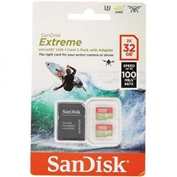 SanDisk Extreme 32 GB per Action Camera, MicroSDHC con Adattatore SD