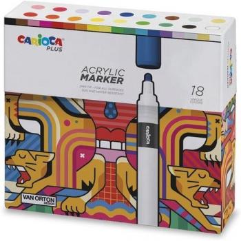 Set de 18 Rotuladores Acrílicos Carioca Plus
