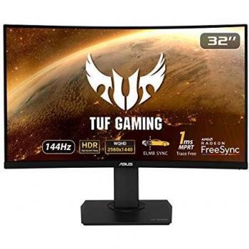 ASUS Monitor da gioco TUF Gaming VG32VQ, 32 pollici (31,5 pollici) WQHD (2560x1440), VA curvo, fino a 144Hz, DP, HDMI, ELMB Sync, FreeSync