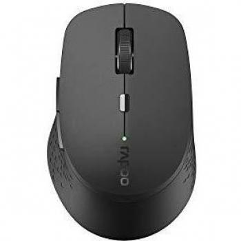 Mouse wireless silenzioso Rapoo M300 con tecnologia Bluetooth e 2,4 GHz via USB, multi-modalità, risoluzione di 1600 DPI, tasti silenziosi, colore grigio scuro