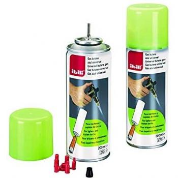 IBILI Gas butano Azul-Universal-Apto para mecheros y sopletes de Cocina-Respetuoso con la Capa de ozono-200 ml