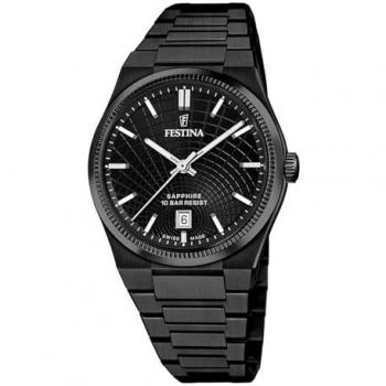 Reloj Festina Hombre Swiss Made Rivé F20080/1 Negro