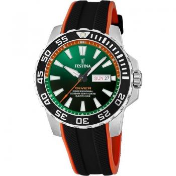 Reloj Festina F20662/2 Verde Correa De Caucho, Hombre